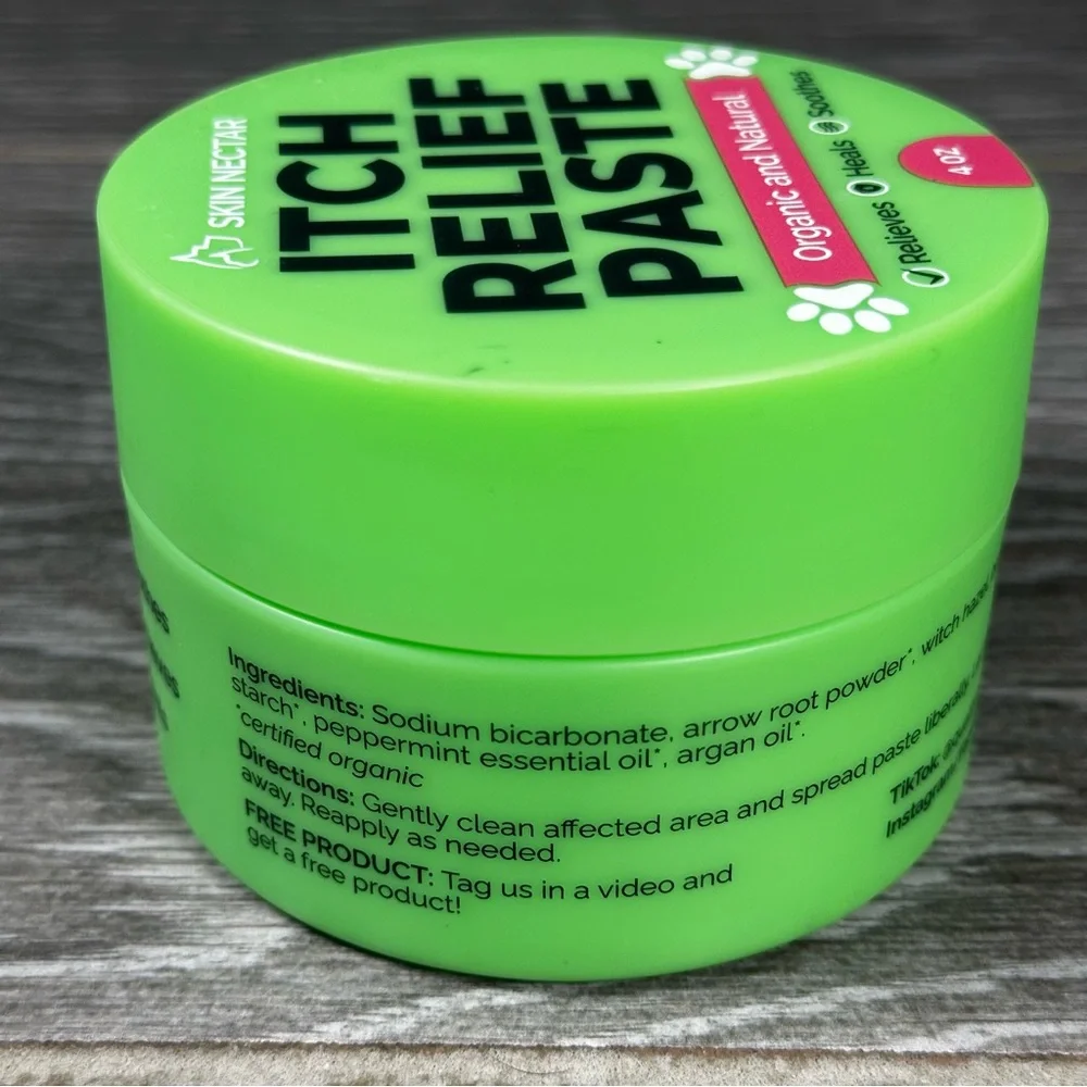 Skin Nectar Itch Relief Paste For Dogs Cats Organic And Natural 4oz